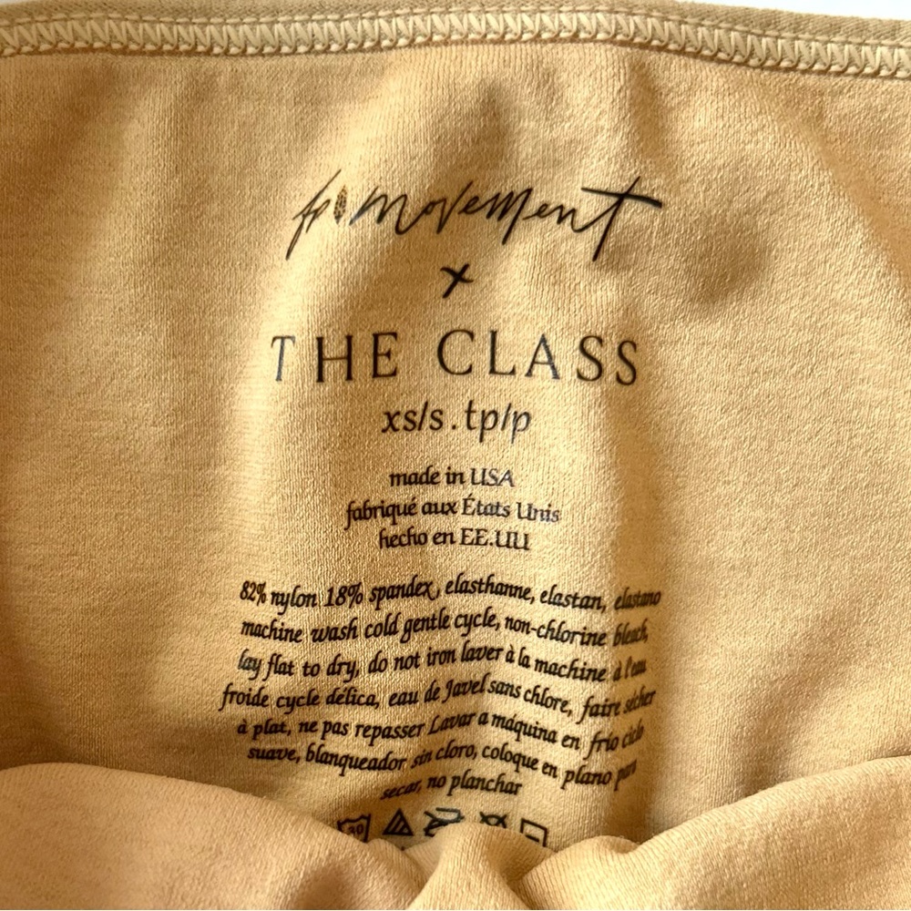 ☀️(A342) NEW Free People Movement Good Karma Crop Tank. Gold. Size: XS/S - Picture 6 of 6